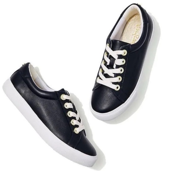 LILLY PULITZER Lux Hallie Sneaker navy women’s size 6 - Picture 1 of 9